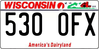 WI license plate 530OFX