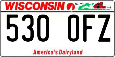 WI license plate 530OFZ