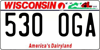 WI license plate 530OGA