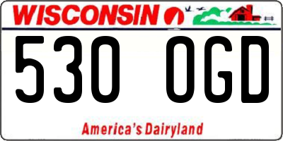 WI license plate 530OGD