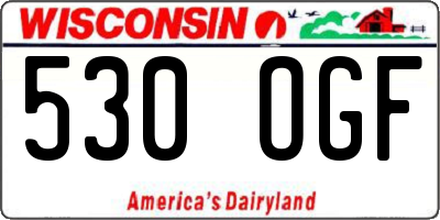 WI license plate 530OGF