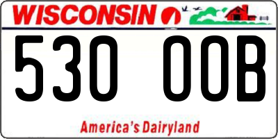 WI license plate 530OOB