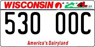 WI license plate 530OOC