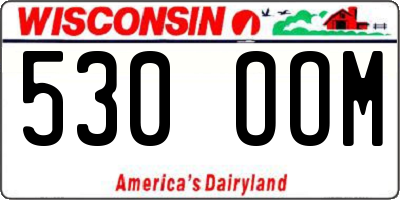 WI license plate 530OOM