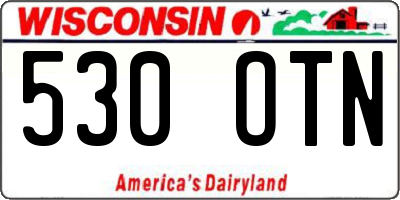 WI license plate 530OTN