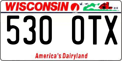 WI license plate 530OTX