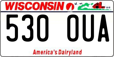 WI license plate 530OUA