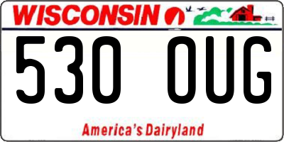WI license plate 530OUG