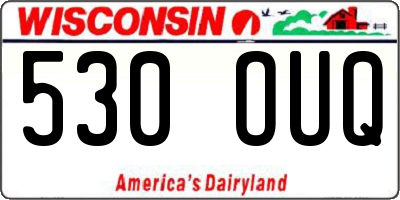 WI license plate 530OUQ