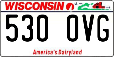 WI license plate 530OVG
