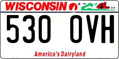 WI license plate 530OVH