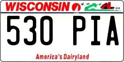 WI license plate 530PIA