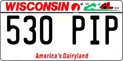 WI license plate 530PIP