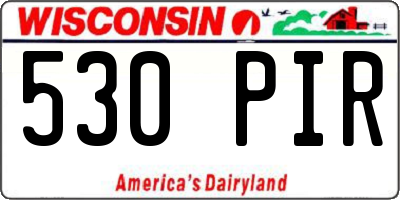 WI license plate 530PIR
