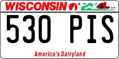 WI license plate 530PIS