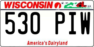 WI license plate 530PIW