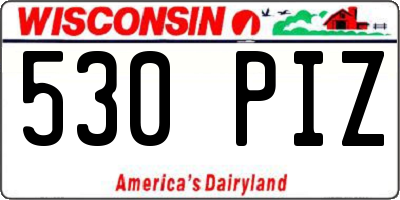 WI license plate 530PIZ