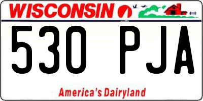 WI license plate 530PJA