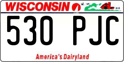 WI license plate 530PJC