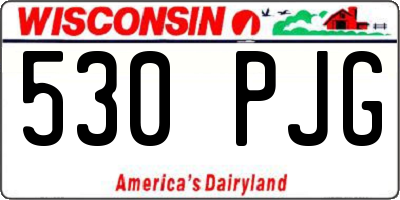 WI license plate 530PJG