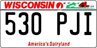 WI license plate 530PJI