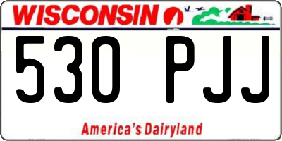 WI license plate 530PJJ