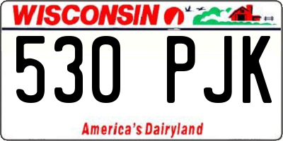 WI license plate 530PJK