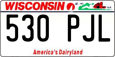 WI license plate 530PJL