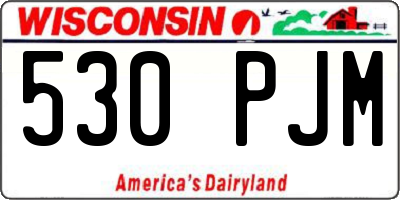 WI license plate 530PJM
