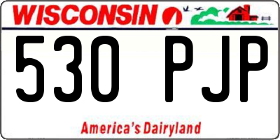 WI license plate 530PJP