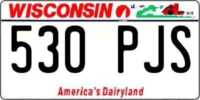 WI license plate 530PJS