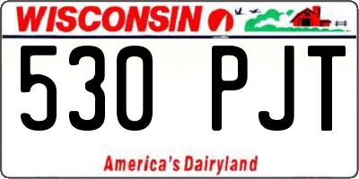 WI license plate 530PJT