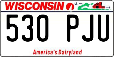 WI license plate 530PJU