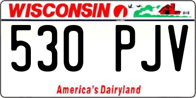 WI license plate 530PJV
