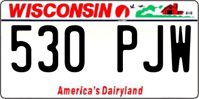 WI license plate 530PJW