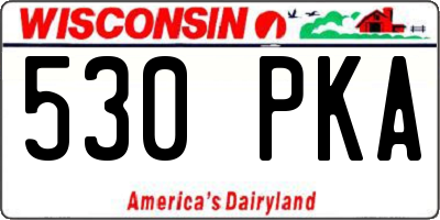 WI license plate 530PKA