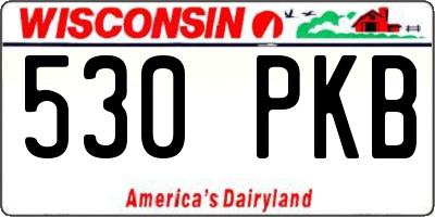 WI license plate 530PKB
