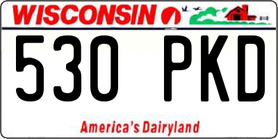 WI license plate 530PKD