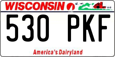 WI license plate 530PKF