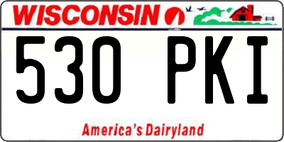 WI license plate 530PKI