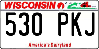 WI license plate 530PKJ