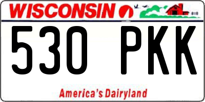 WI license plate 530PKK