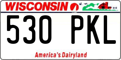 WI license plate 530PKL
