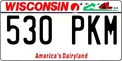 WI license plate 530PKM