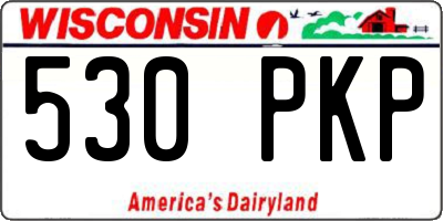 WI license plate 530PKP