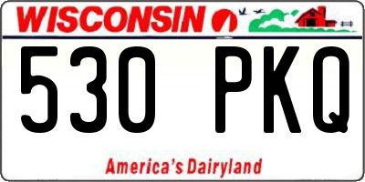 WI license plate 530PKQ