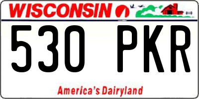 WI license plate 530PKR
