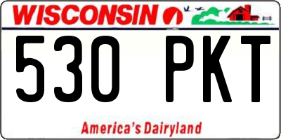 WI license plate 530PKT
