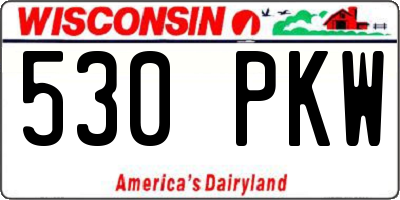 WI license plate 530PKW