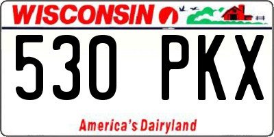 WI license plate 530PKX